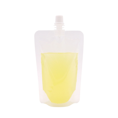 Barrier High Quality Customized Stand Up Liquid Plastic Bag Drink Spout Pouch 500ml Clear